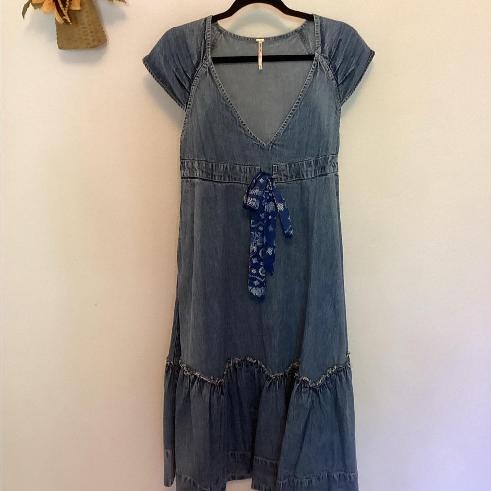 Free people Roucha denim bandana dress - Picture 5 of 8